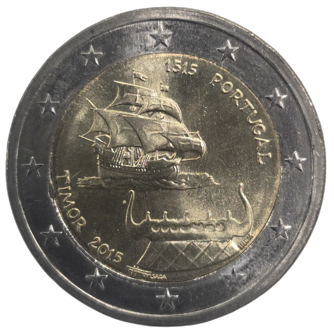 2 euros conmemorativa 500 Años de los Primeros Contactos con Timor